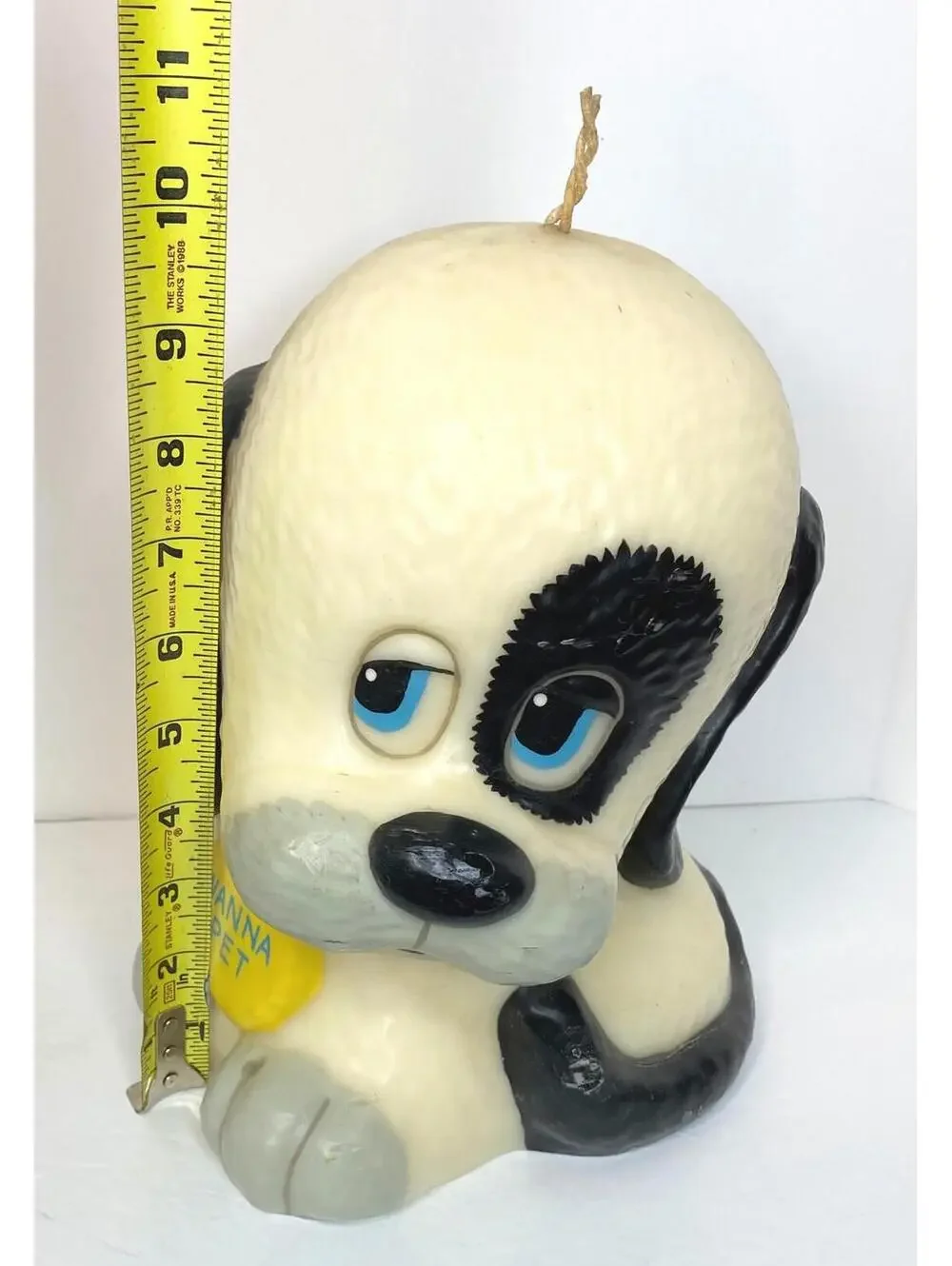 WICKS'N'STICKS   WANNA PET  Dog Large Candle Vintage 1984